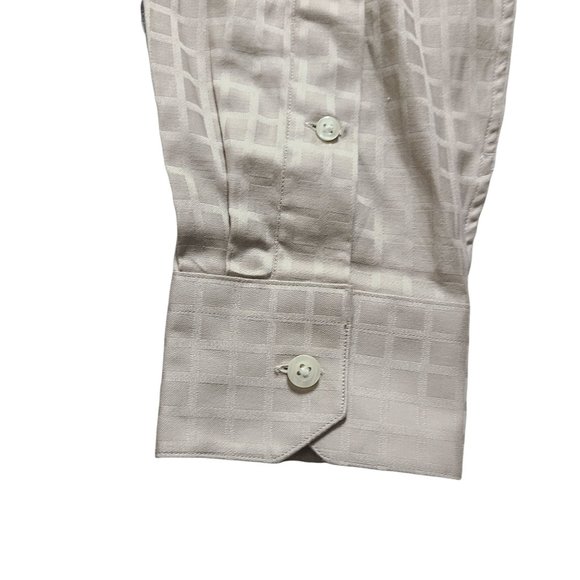 Paul Frederick Two Ply Cotton Gold Button Down Shirt Size 14.5  - 32 - Picture 5 of 10